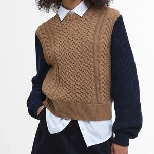 Barbour Ester Contrast Sleeves Jumper